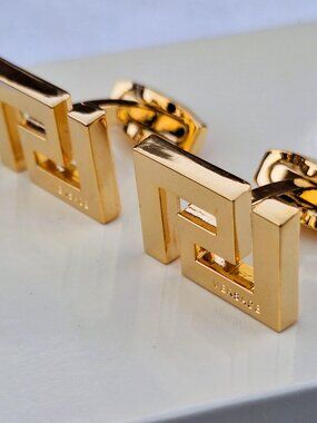 Versace Gold Color Metal Cufflinks
